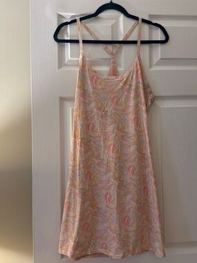 Outdoor Voices Pastel Swirl Mini Dress - Pink, Yellow, Green
